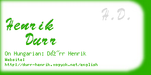 henrik durr business card